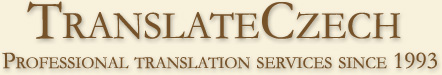 TranslateCzech, Professional translation services since 1993
